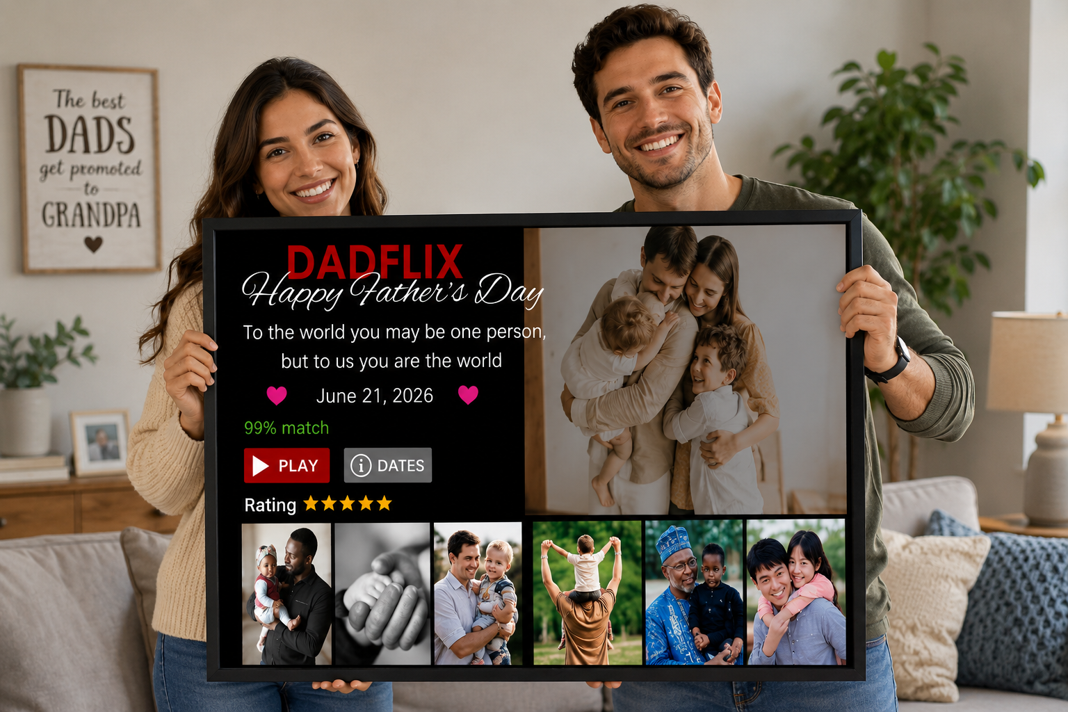 DADFLIX Father's Day Editable Canva Template